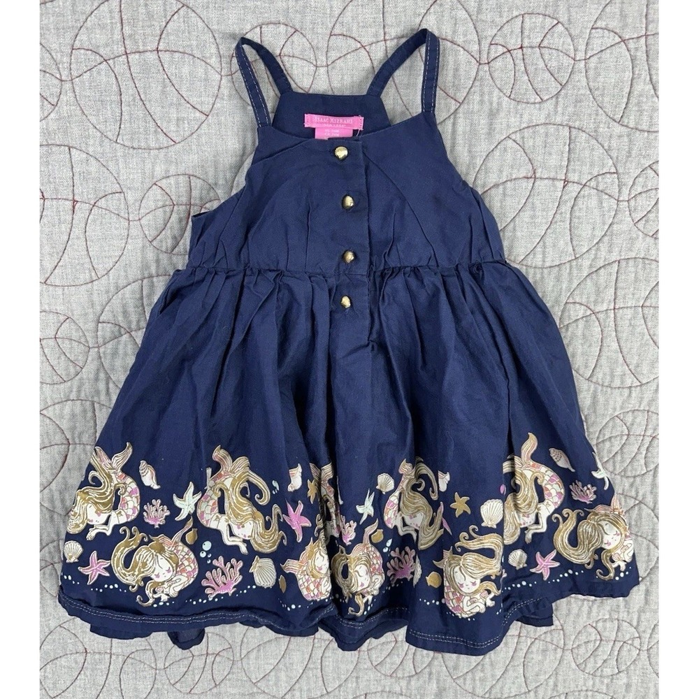 Isaac‎ Mizrahi Navy Fit & Flare Sleeveless Mermaid Summer Dress Toddler Size 24M